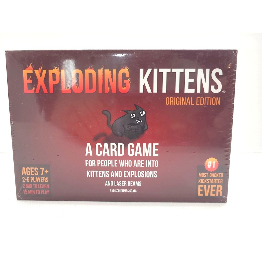 Exploding‎ Kittens Card Game Original Edition Brand New Sealed Kids Age 7 And up